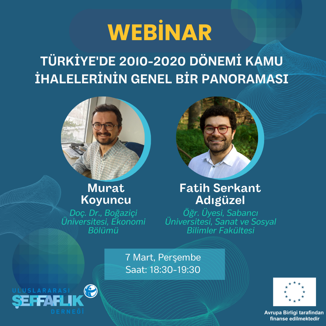 Read more about the article “A General Panorama of Public Procurement in Turkey in the 2010-2020 Period” Webinar