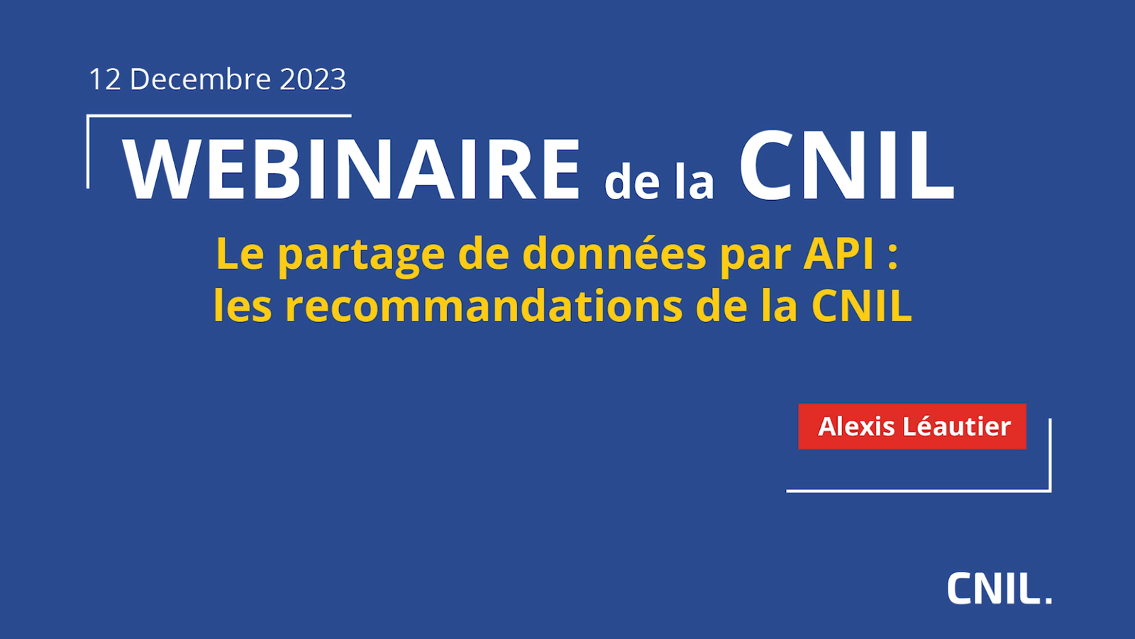Read more about the article [Webinar Replay] Data sharing via API: CNIL recommendations