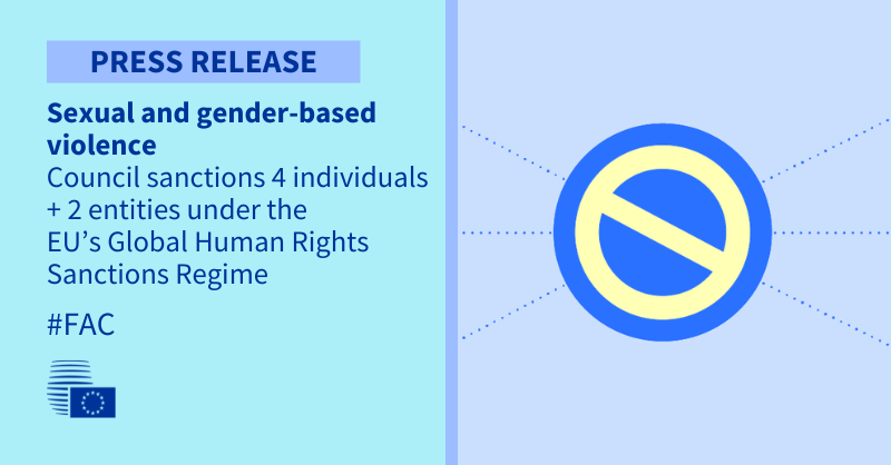 Read more about the article Sexual and gender-based violence: Council lists four individuals and two entities under the EU’s Global Human Rights Sanctions Regime