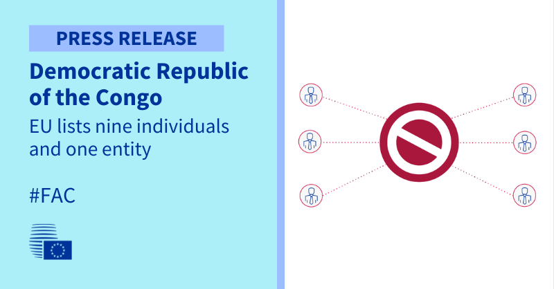 Read more about the article Democratic Republic of the Congo: EU lists nine individuals and one entity