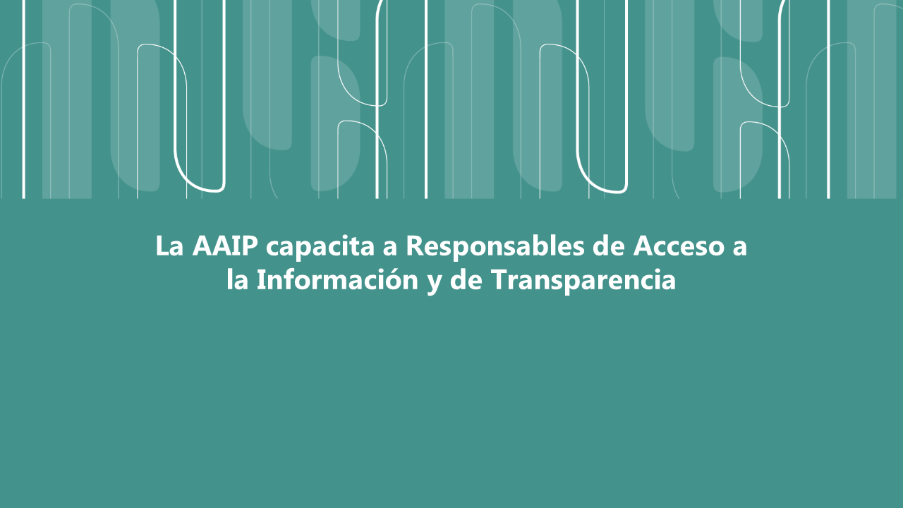 Read more about the article The AAIP continues to train obliged subjects to strengthen their capacities in matters of Access to Information and Transparency